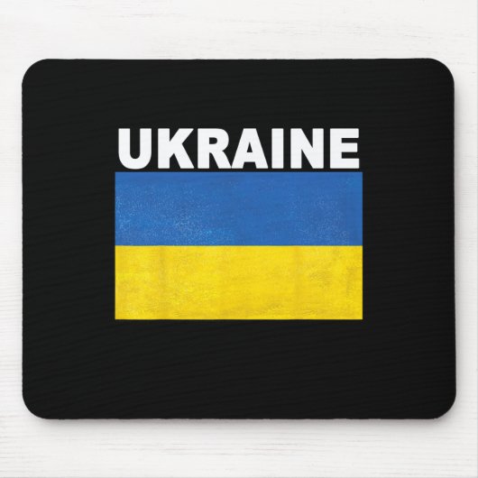 Ukraine-Flagge mit abgenutztem Design Mousepad (Vorne)