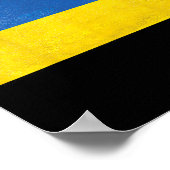 Ukraine-Flagge mit abgenutztem Design Poster (Ecke)