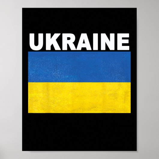 Ukraine-Flagge mit abgenutztem Design Poster (Vorne)