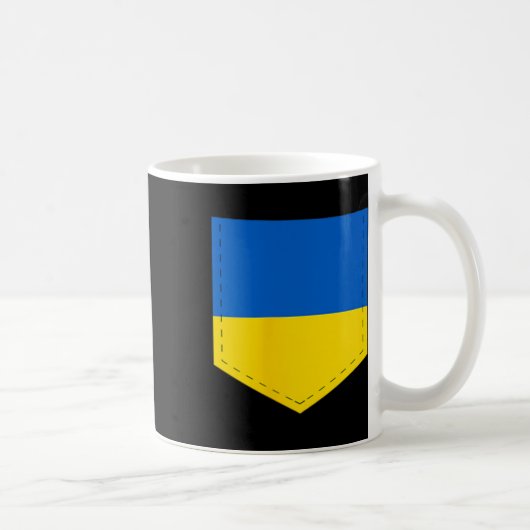 Ukraine-Flagge mit aufgedruckter ukrainischer Flag Kaffeetasse (Rechts)