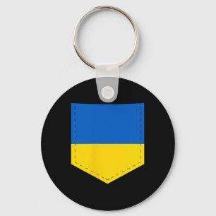 Ukraine-Flagge mit aufgedruckter ukrainischer Flag Schlüsselanhänger