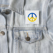 Ukraine-Flagge mit dem Symbol des Friedens Button (Beispiel)