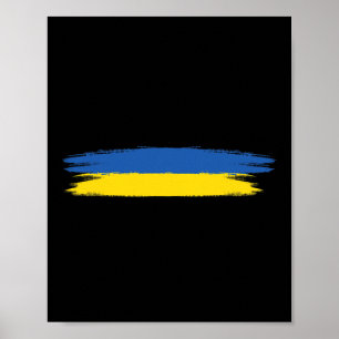 Ukraine-Flagge mit den Farben Blau und Gelb Kein K Poster