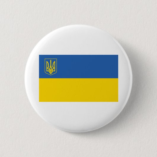 Ukraine-Flagge mit Dreieck Button (Vorderseite)