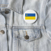 Ukraine-Flagge mit Dreieck Button (Beispiel)