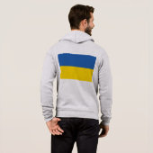 Ukraine-Flagge mit Dreieck Hoodie (Schwarz voll)