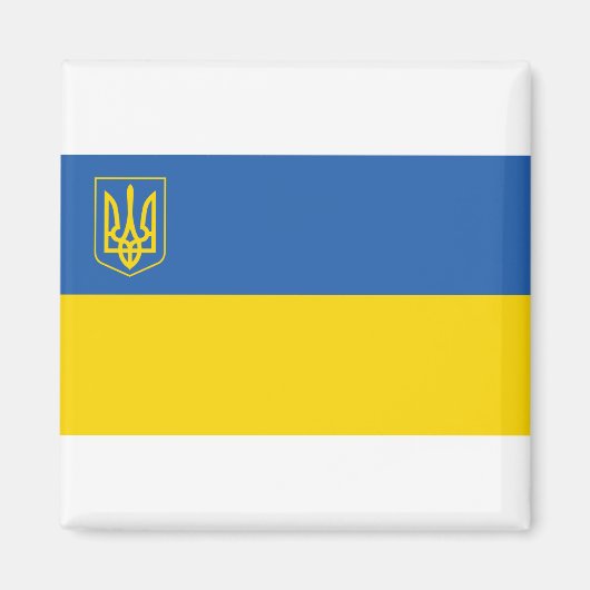 Ukraine-Flagge mit Dreieck Magnet (Vorne)