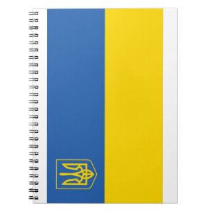 Ukraine-Flagge mit Dreieck Notizblock