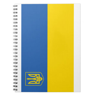 Ukraine-Flagge mit Dreieck Notizblock
