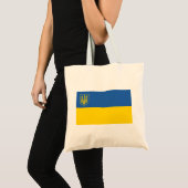Ukraine-Flagge mit Dreieck Tragetasche (Vorderseite (Produkt))