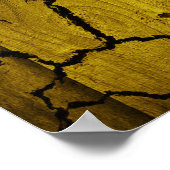 Ukraine-Flagge mit Rissen Poster (Ecke)