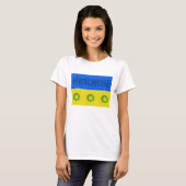 Ukraine Flagge mit Sonnenblumen T - Shirt (Vorne ganz)