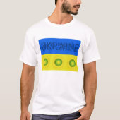 Ukraine Flagge mit Sonnenblumen T - Shirt (Vorderseite)
