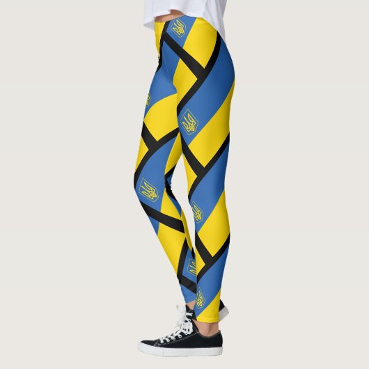 Ukraine-Flagge mit Trident Leggings (Links)