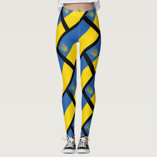 Ukraine-Flagge mit Trident Leggings