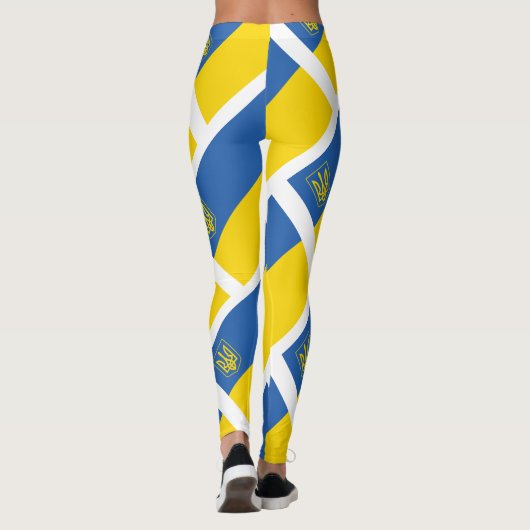 Ukraine-Flagge mit Trident Leggings (Rückseite)