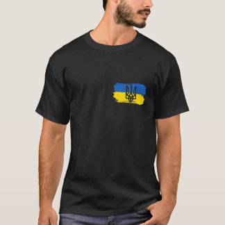 Ukraine-Flagge mit Vintager ukrainischer Landesfar T-Shirt