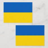 Ukraine-Flagge Mitteilungskarte (Vorne/Hinten)