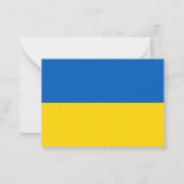 Ukraine-Flagge Mitteilungskarte (Rückseite)