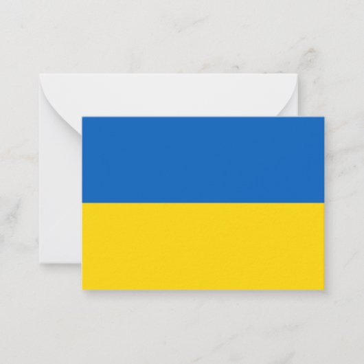 Ukraine-Flagge Mitteilungskarte (Vorderseite)