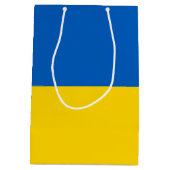 Ukraine Flagge Mittlere Geschenktüte (Rückseite)