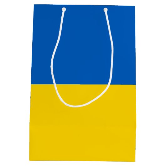 Ukraine Flagge Mittlere Geschenktüte (Rückseite)
