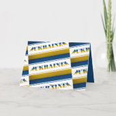 Ukraine-Flagge, Nationale Nachtigallvögel Karte (Rückseite)