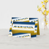 Ukraine-Flagge, Nationale Nachtigallvögel Karte (Gelbe Blume)