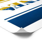 Ukraine-Flagge, Nationale Nachtigallvögel Poster (Ecke)