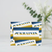 Ukraine-Flagge, Nationale Nachtigallvögel Postkarte (Stehend Vorderseite)