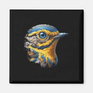 Ukraine-Flagge Nationaltier Nachtigall Patriotisch Magnet