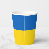 Ukraine-Flagge Pappbecher (Rechts)
