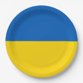 Ukraine-Flagge Pappteller (Vorderseite)