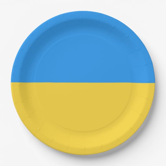 Ukraine-Flagge Pappteller (Vorderseite)