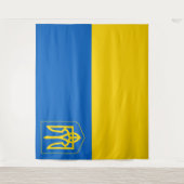 Ukraine Flagge Patriotische ukrainische Wappen Wandteppich (Vorderseite)