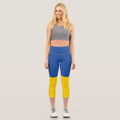 Ukraine-Flagge, patriotisches Geschenk des ukraini Capri Leggings (Vorderseite)