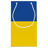 Ukraine-Flagge, patriotisches Geschenk des ukraini Kleine Geschenktüte (Rückseite)