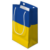Ukraine-Flagge, patriotisches Geschenk des ukraini Kleine Geschenktüte (Vorderseite Schrägansicht)