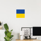 Ukraine-Flagge, patriotisches Geschenk des ukraini Poster (Heimbüro)