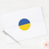 Ukraine-Flagge, patriotisches Geschenk des ukraini Runder Aufkleber (Umschlag)