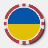 Ukraine-Flagge Pokerchips (Vorderseite)
