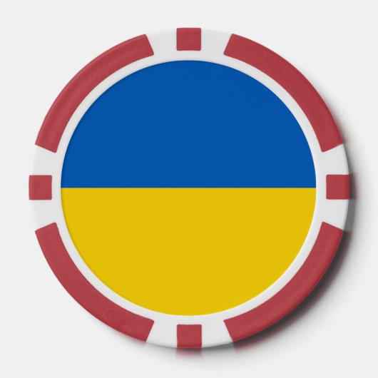 Ukraine-Flagge Pokerchips (Vorderseite)