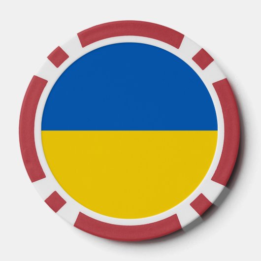 Ukraine-Flagge Pokerchips (Rückseite)