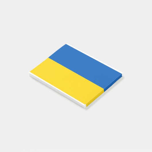 Ukraine-Flagge Post-it Klebezettel (angewinkelt)