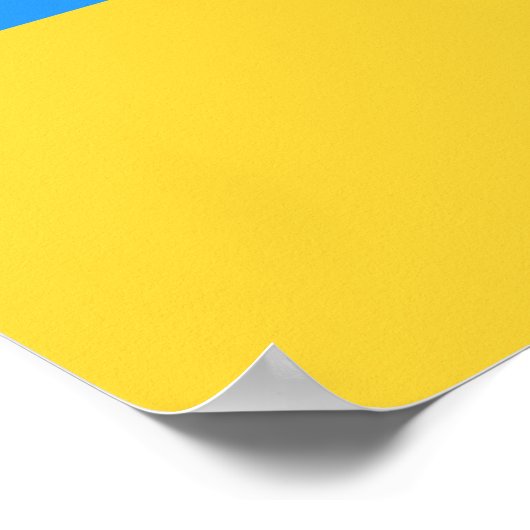 Ukraine-Flagge Poster (Ecke)