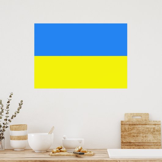 Ukraine-Flagge Poster (Küche)