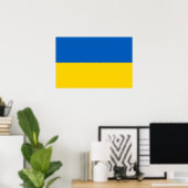 Ukraine-Flagge Poster (Heimbüro)