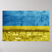 Ukraine-Flagge Poster (Vorne)