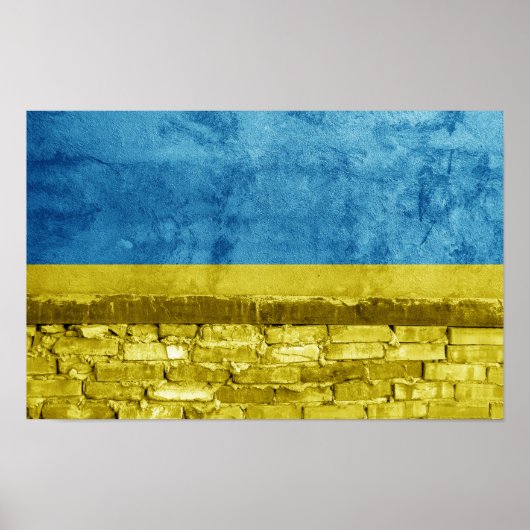 Ukraine-Flagge Poster (Vorne)