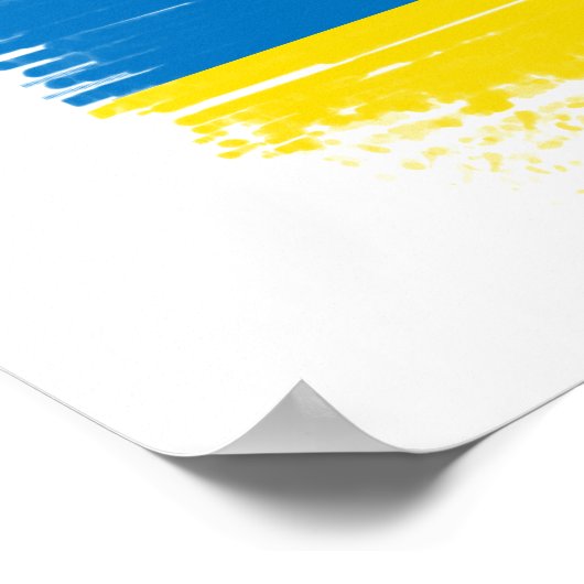 Ukraine-Flagge Poster (Ecke)